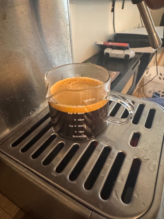 one of my early espresso pours